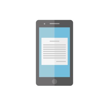 Tablet Pc beyaz bir arka plan üzerinde düz. İzole vektör.