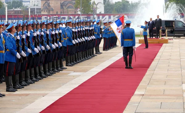 Hungarian Prime Minister Viktor Orban at the official visit to A — Stock Photo, Image