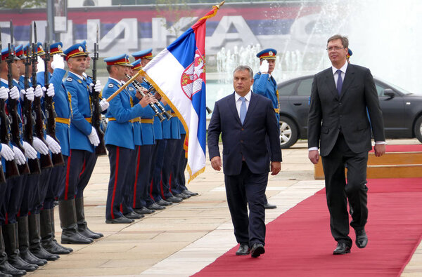 Hungarian Prime Minister Viktor Orban at the official visit to A