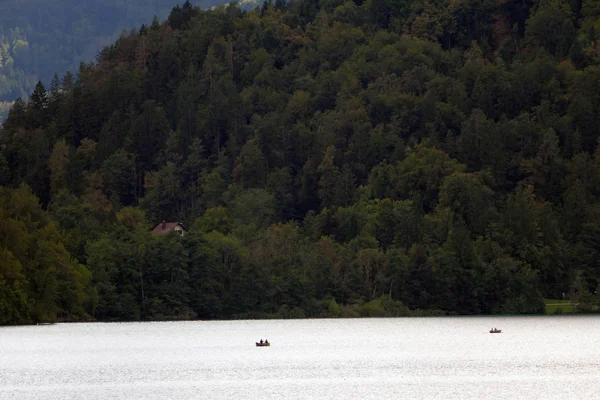 Лодки на озере Блед, Словения . — стоковое фото