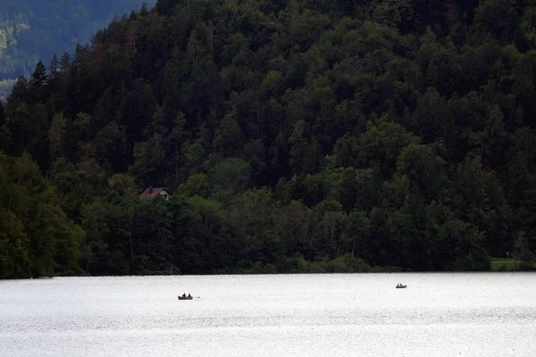 Лодки на озере Блед, Словения . — стоковое фото