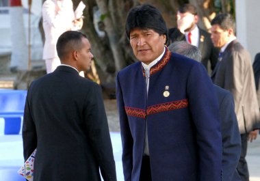 Porlamar, Venezuela. September 17th 2016 - President of Bolivia  clipart