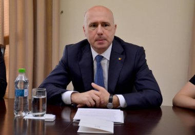 Kişinev, Moldova. 6th Ekim 2016 - Moldova Cumhuriyeti Başbakanı,