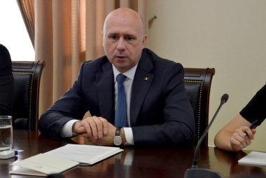 Kişinev, Moldova. 6th Ekim 2016 - Moldova Cumhuriyeti Başbakanı,