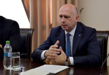 Kişinev, Moldova. 6th Ekim 2016 - Moldova Cumhuriyeti Başbakanı,