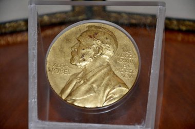 Belgrade, Serbia. October 7th 2016 - Alfred Nobel on the Nobel P clipart