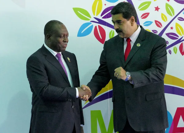 Vice-presidente de Angola, Manuel Domingos Vicente e Venezuela P — Fotografia de Stock