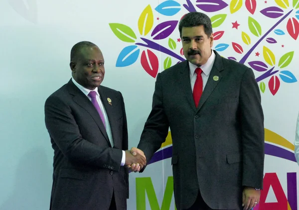 Ангольської віце-президент, Мануель Домінгуш Вісенте і венесуельський P — стокове фото