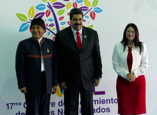 Presidente da Bolívia Evo Morales e Presidente da Venezuela Nicola — Fotografia de Stock