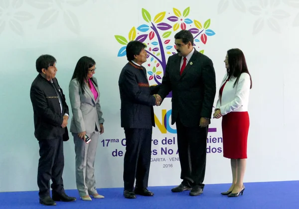 Presidente da Bolívia Evo Morales e Presidente da Venezuela Nicola — Fotografia de Stock