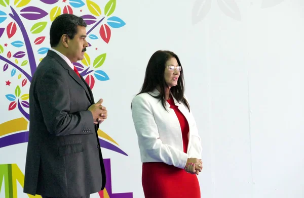 Venezuelan presidentti Nicolas Maduro ja ensimmäinen nainen Cilia Flores — kuvapankkivalokuva