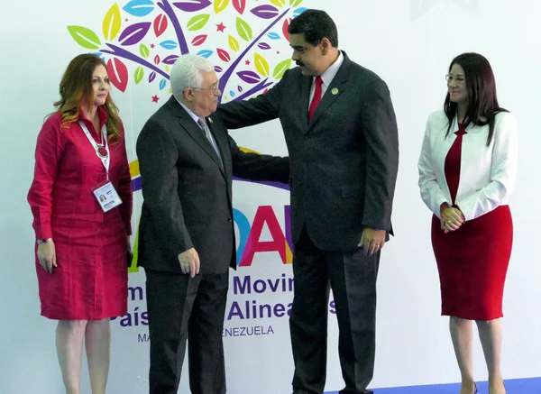 Mahmoud Abbas, presidente da Palestina e presidente venezuelano N — Fotografia de Stock