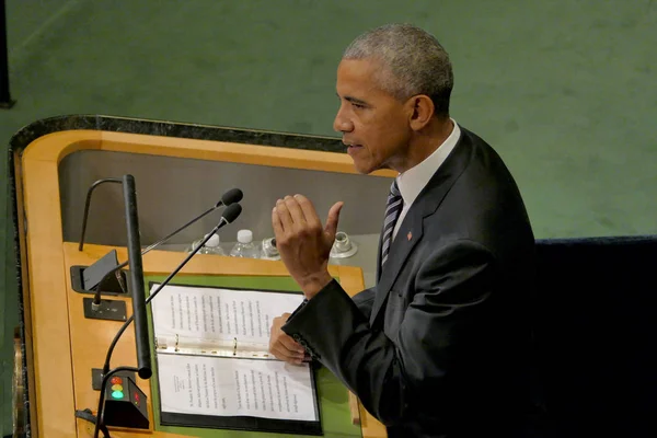Americký prezident Barack Obama má projev, o valné shromáždění — Stock fotografie