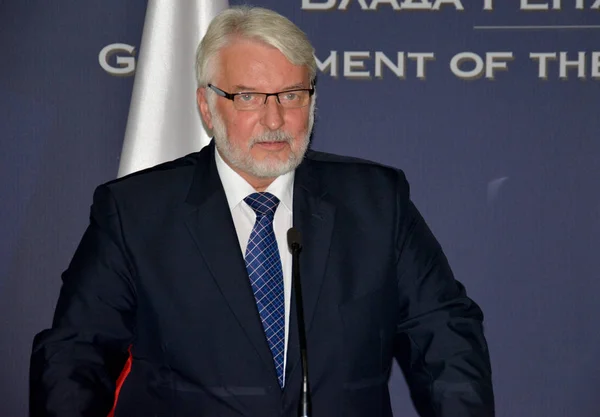 Polonia Ministro de Asuntos Exteriores Witold Waszczykowski en el R — Foto de Stock