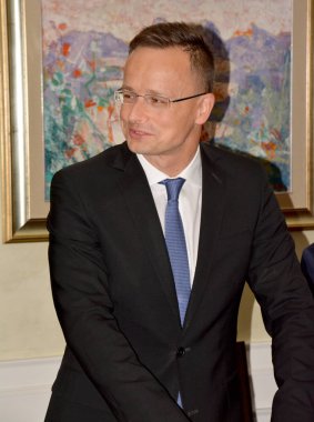 Belgrad, Sırbistan. 9th Eylül 2016. Bakanı Peter Szijjarto