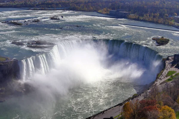 Cataratas del Niágara Vista aérea, Cataratas Canadienses — Foto de Stock