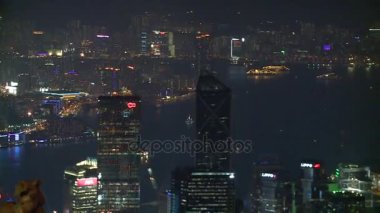 Hong Kong, Çin. Hong Kong gece yaklaşık Aralık 2011: