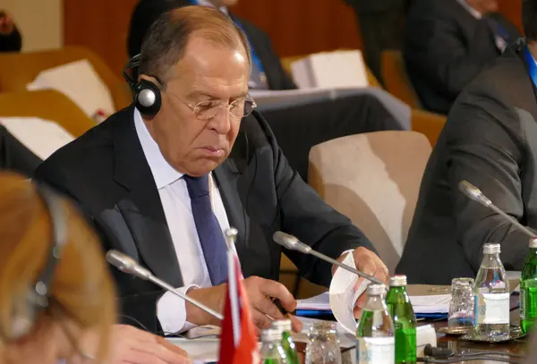 Заседание Совета министров иностранных дел государств-членов Организации Черноморского экономического сотрудничества — стоковое фото