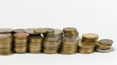 Para sikke yığını ile sallayarak Iran bayrağı