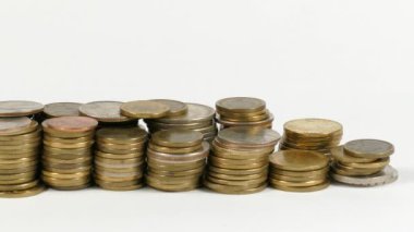 Para sikke yığını ile sallayarak Lüksemburg bayrağı