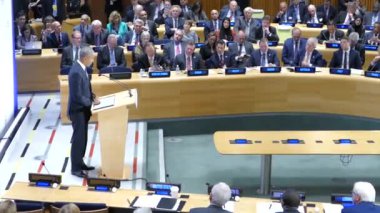 New York, Amerika Birleşik Devletleri. 20th Eylül 2016: Başkan Barack Obama bir liderler zirvesinde küresel mülteci krizi Unga 71 sınırları üzerinde barındırılan