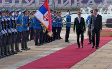 Belgrad, Sırbistan. 24th Ekim 2016 - Slovenya Başbakanı Miro Cerar Sırbistan resmi ziyarette. Sırbistan Pm Aleksandar Vuciç Cerar ağırlıyor