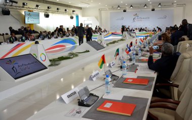 Antananarivo, Madagaskar. 23 Kasım 2016: Antananarivo, Madagaskar Frankofon'un zirvesine düzenlenen