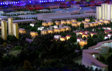 Bir şehir mimarisi, Bina ve park modeli modeli