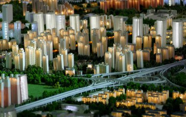 Bir şehir mimarisi, Bina ve park modeli modeli