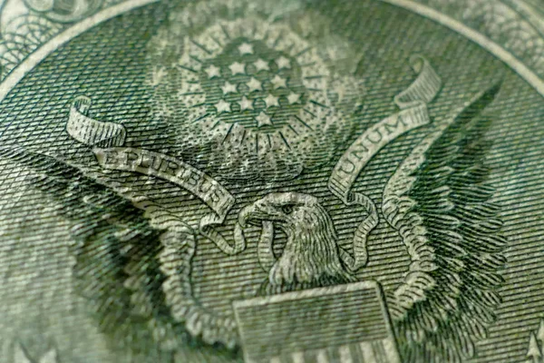 Part of One Dollar Bill Macro Shot — Stock Photo, Image