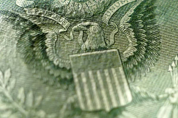 Part of One Dollar Bill Macro Shot — Stock Photo, Image