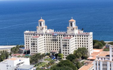 Havana, Küba'da. Hotel Nacional de Cuba, havadan görünümü