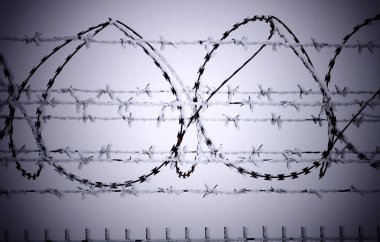 Barb tel çit, soğuk kış günü