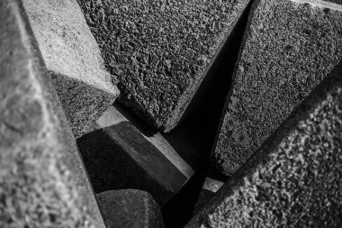 Taş karenin siyah beyaz soyut arkaplanı.