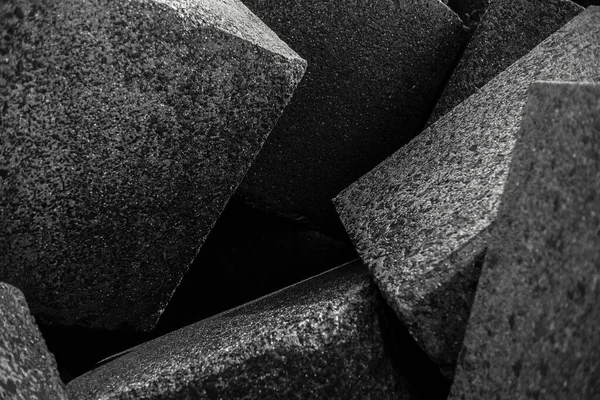 Czarno Białe Abstrakcyjne Tło Kamiennego Kwadratu — Zdjęcie stockowe