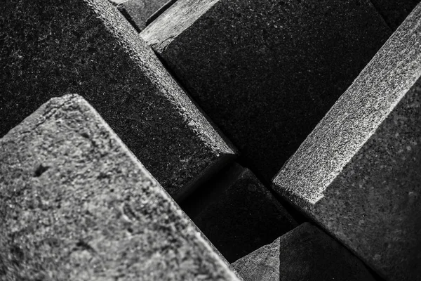 Fondo Abstracto Blanco Negro Piedra Cuadrada —  Fotos de Stock