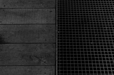 Metal zeminin siyah beyaz soyut arkaplanı.