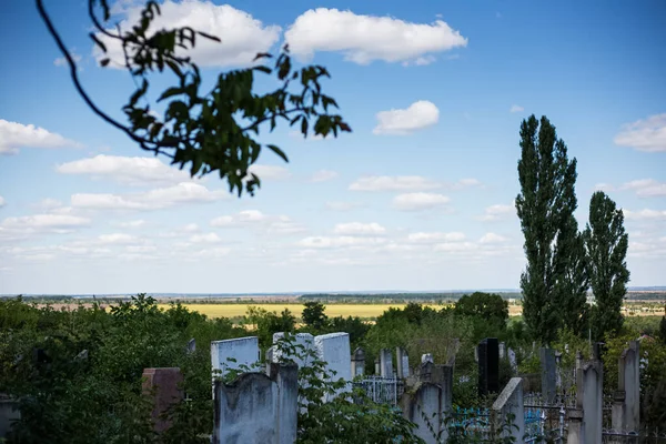 晴れた日の古い墓地の眺め — ストック写真