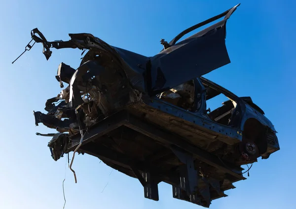 Une Voiture Est Écrasée Air — Photo