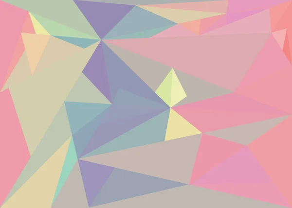 Abstrakter Hintergrund mit pastellfarbenen Dreiecken — Stockvektor