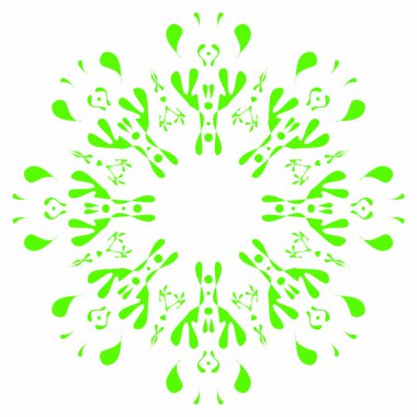 bahar dairesel yeşil vektör süslemesi