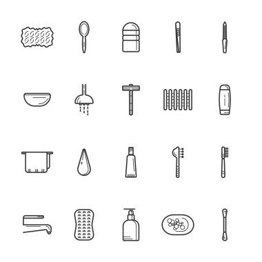Banyo hattı Icon set