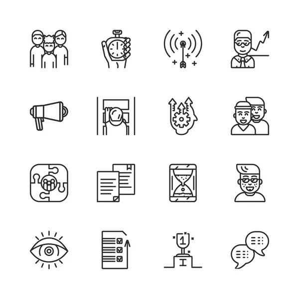 Koçluk, eğitim ve danışmanlık hattı Icon set vektör