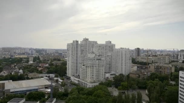 Kiev Ucrania Paisaje Urbano Panorama Plano Aéreo Verano 2019 — Vídeos de Stock