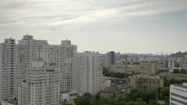 Kiev Ucrania Paisaje Urbano Panorama Plano Aéreo Verano 2019 — Vídeos de Stock