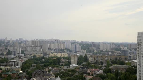 Kyiv Ukraine Cityscape Panorama Aerial Shot Summer 2019 — Stock Video