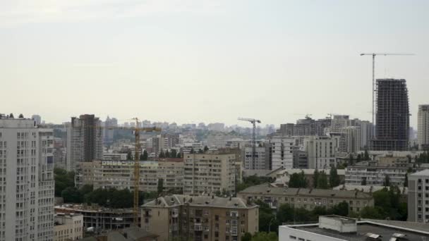 Kijev Ukrajna Városkép Panoráma Légi Felvétel 2019 Nyár — Stock videók