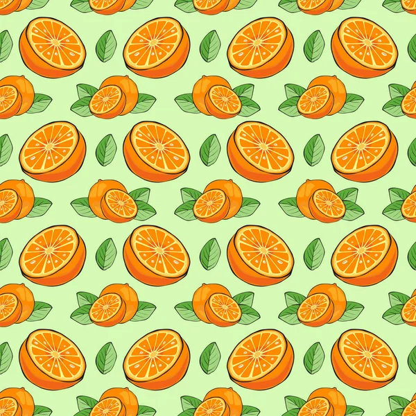 The pattern of the citrus — Stock Vector