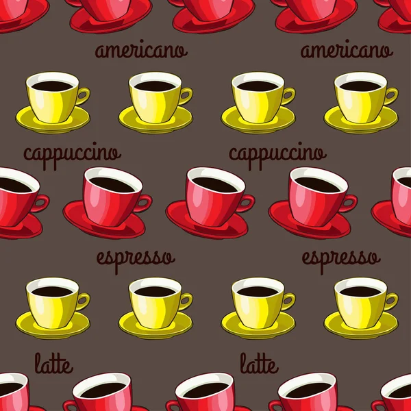 Чашки кофе шаблон — стоковый вектор