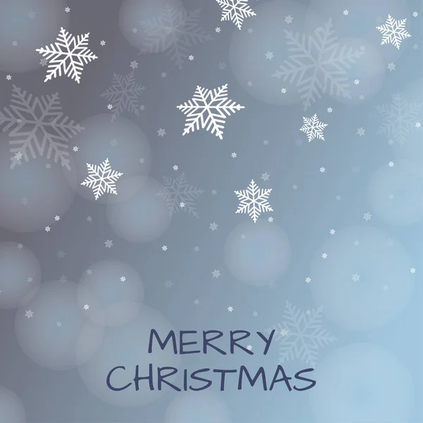Carte de Noël avec flocons de neige. — Image vectorielle